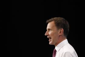 Chancellor of the Exchequer, Jeremy Hunt.  (Photo credit should read TOLGA AKMEN/AFP via Getty Images)