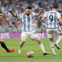 Messi and Alvarez for Argentina at Lusail Stadium in semi-final