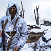 A Ukranian soldier in a trench in the east of the country (photo: Brendan Hoffman/Getty Images)