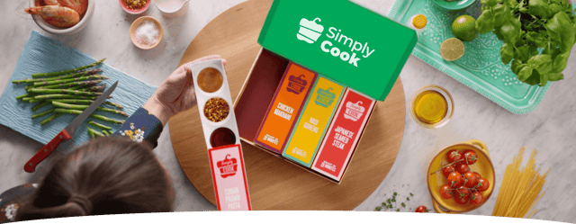 The packs arrive in the post and you just top them up with the fresh ingredients