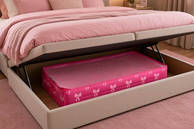 The bow-print design makes these underbed storage bags a much prettier way to tuck away items.