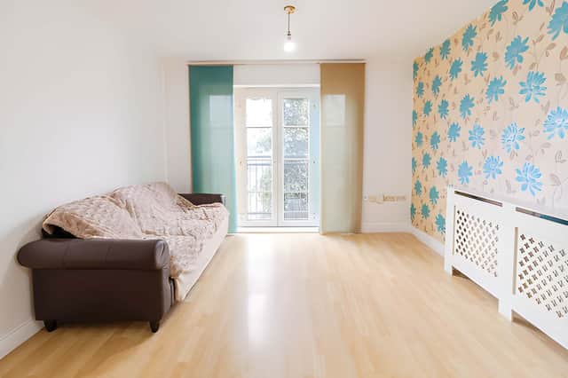 The open-plan layout creates a flexible area