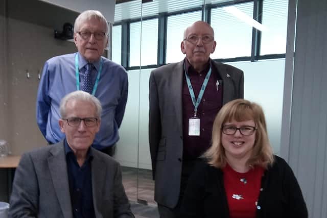Cllrs David Bowater, Ray Berry, Amanda Dodwell and Peter Snelling ,pictured clockwise from back left, have concerns over about how vulnerable Leighton Linslade was to a single faulty pipe valve