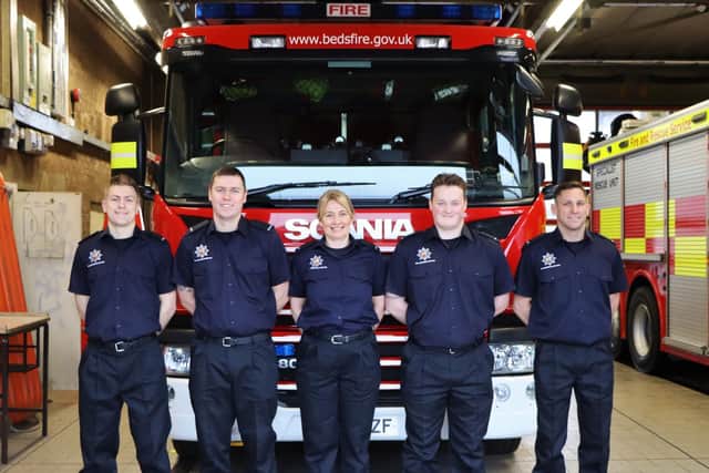 The new On-Call Trainee Firefighters for Bedfordshire FRS