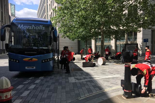 Marshalls Coaches on a private hire job in London last week