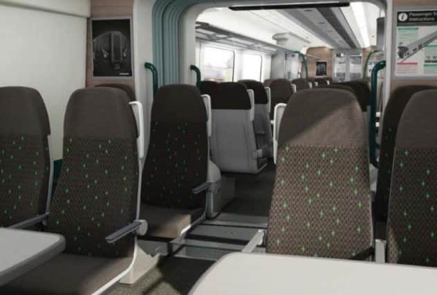 An artists' impression of what the new train interiors will look like