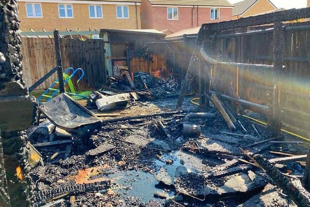 Bedfordshire Fire and rescue Service were called to a garden fire in Leighton Buzzard (C) Leighton Buzzard Community Fire Station