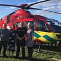 Left to right: Glenn, Sue, Matt (Sue's son who works for Thames Valley Air Ambulance as a Critical Care Paramedic), and Jodie (Matt’s wife).