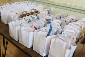 Curiositea Rooms' made-up lunch parcels ready for distribution