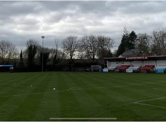 Leighton Town's Bell Close ground. Picture courtesy of Leighton Town FC