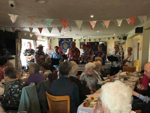 A pre-Covid Leighton-Linslade Helping Hands afternoon tea event