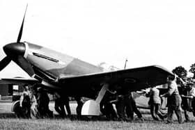 The Martin-Baker MB3 experimental fighter about to take off at RAF Wing PHOTO: Martin-Baker Aircraft Ltd