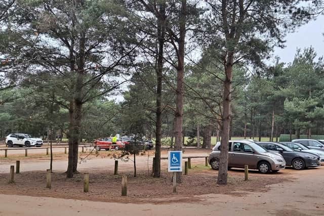 Visitors' cars at Rushmere Country Park. Photo: The Greensand Trust.