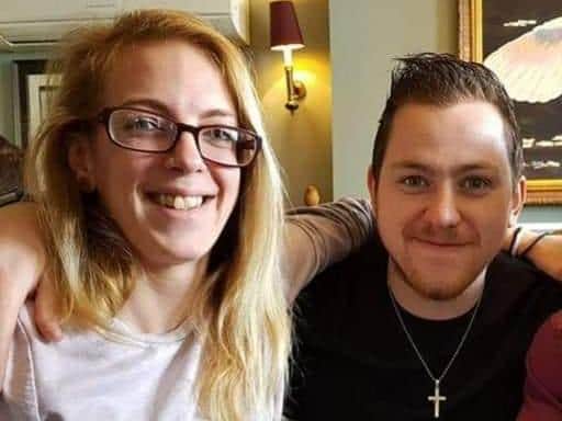 Holly with her brother, John, who helped to set up the Facebook group.