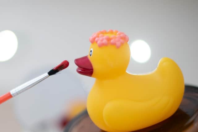 Make up is applied