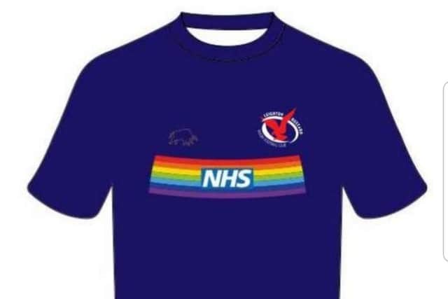 A rugby club NHS t-shirt