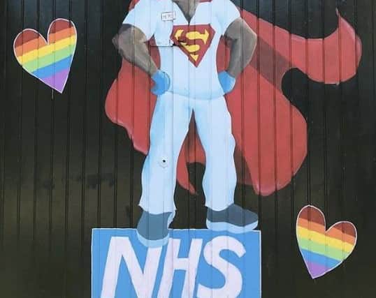 Willow's latest mural which thanks the NHS.