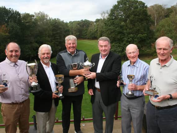 Seniors winners David Nero, Graham Pellow, David Banwell, Captain Denis Leitch, Mike Turnock and Martin Broadley
