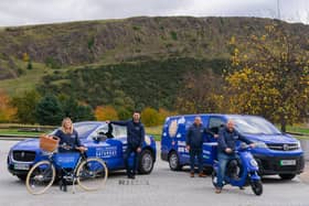 The Small Business Saturday Tour features a fleet of full electric vehicles (Photo Credit, Andrew Harman)