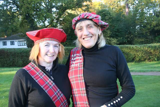 New Leighton Buzzard Golf Club Ladies Captain Lesley Bednarek (right) with her Vice Captain Oonagh Russell