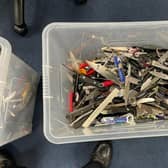 More than 850 knives were handed in in Luton last week - Photo Beds police