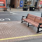 The benches on Leighton Buzzard's High Street