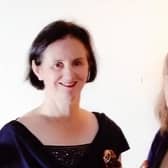 Arwen Newband (violin) and, right, Anna le Hair (piano).