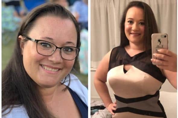 Zoe McBride before and after her Slimming World journey.