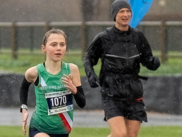 Action from the Chichester PB 5k at Goodwood, held on Sunday morning in wind and rain / Pictures: Trevor Staff and Lyn Phillips