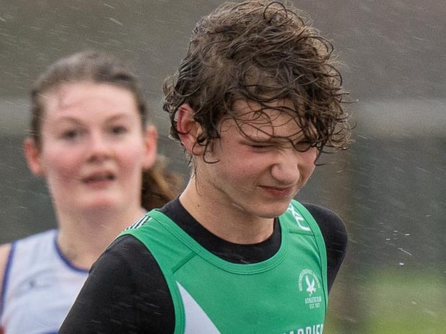 Action from the Chichester PB 5k at Goodwood, held on Sunday morning in wind and rain / Pictures: Trevor Staff and Lyn Phillips