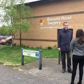 Andrew Selous MP on a visit to Bassett Road Surgery in Leighton Buzzard