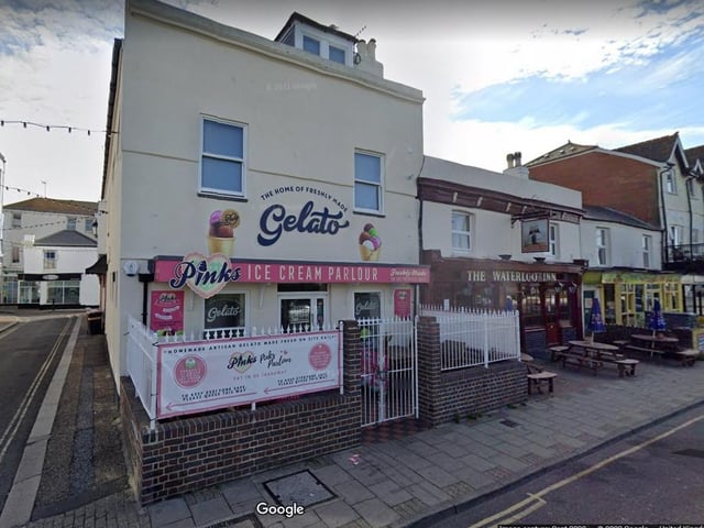 Pinks Parlour.
18 Waterloo Square, Bognor Regis PO21 1SU.
5 stars on Trip Advisor.
One reviwer said: "Best Ice Cream we have ever had - and that's a lot !"
Photo from Google maps.