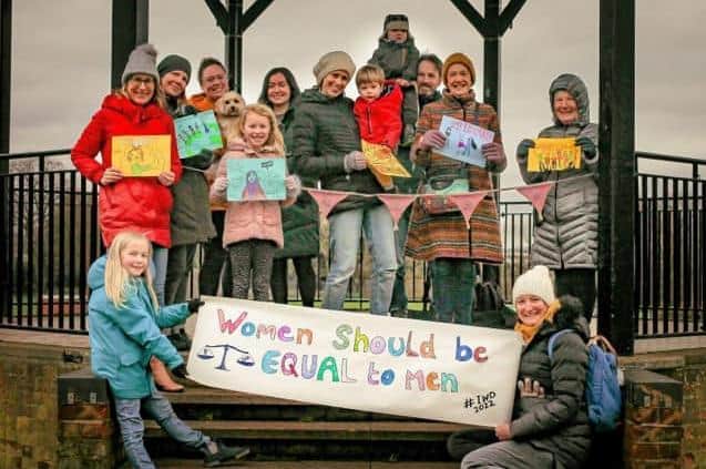 Celebrating International Women's Day in Leighton Buzzard. Image: 'Captured by Annie'
