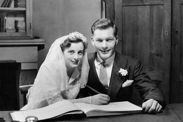 Roy and Beryl on their wedding day.
