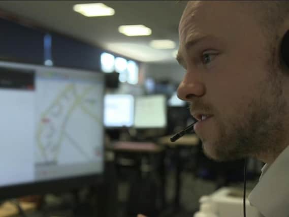 Call handler Kieran Salisbury is among those responding to emergency calls about mental health   (BBC Newsnight)
