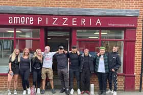Amore Pizzeria showed its support for England on Sunday evening. Credit: Amore Pizzeria.
