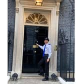 PCSO Rachel Carne at 10 Downing Street