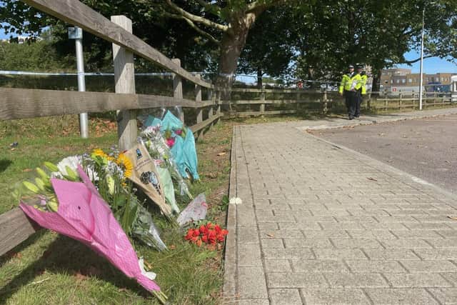 Floral tributes for Sabina (PIC: SWNS)