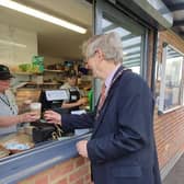 Mayor at the time Cllr Clive Palmer performed opening duties at Cafe in the Park back in 2019