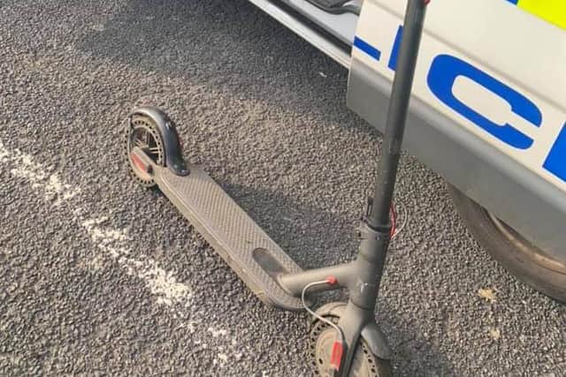 Beds Police seize an e-scooter