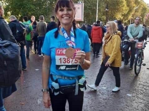 Joanne Brain at the London Marathon