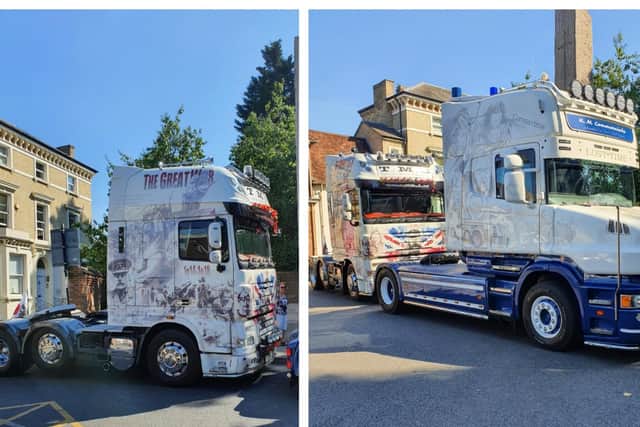 Some of the Leighton Buzzard and Dunstable Truck Convoy lorries made a special visit for the day of remembrance. Photos: Alan Dill.