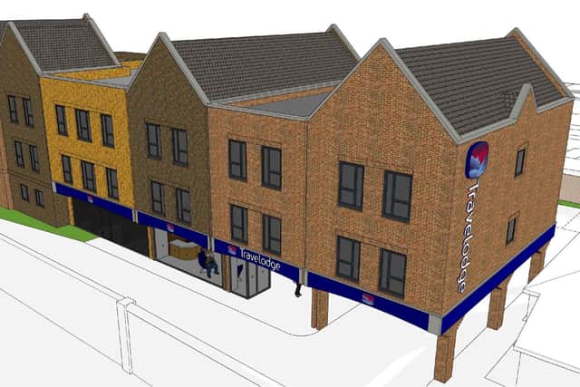 A CGI of the Leighton Buzzard site for the Travelodge