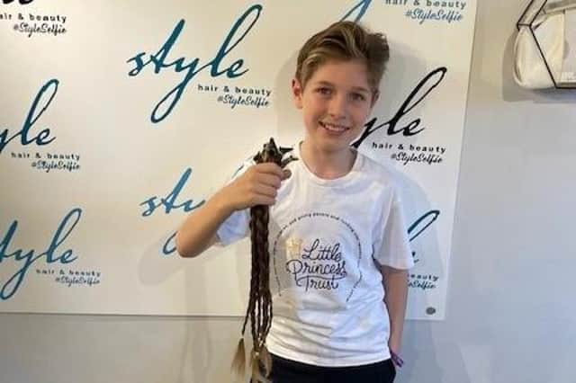 Ted Lamont sports his brand new short haircut which he says is much easier than the long locks he grew for the Little Princess Trust. Picture: Lisa Kirby