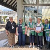 Left to right: Cara Higgs, community strategy manager at LNWR with volunteers Val Cooper, Cathy Goodyear, Diane Liness, Carole Perham, and Gordon Perham