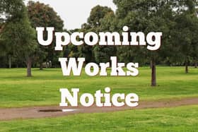 Upcoming Works Notice. Image: Leighton-Linslade Town Council.