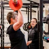 Fitness guru Charlotte Price encourages a client at Hunt Fitness, the gym with a difference she started seven years ago. Her vision is to help ordinary people feel fitter, healthier and more confident