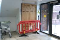 The lift when it was boarded up. Image: Neil Cairns.
