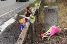 Flowers left at the scene of the incident which killed 26-year-old Brandan.