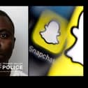 Goodness Sokoh used Snapchat to target his victims. Photos: Thames Valley Police and Getty Images